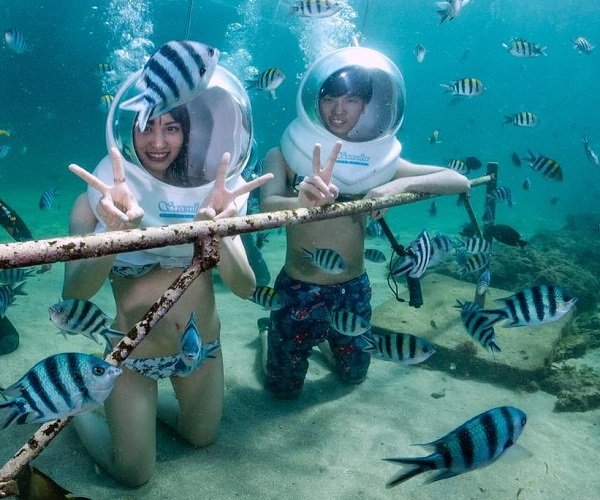 Sea Walker dengan Keindahan alam di Tanjung Benoa